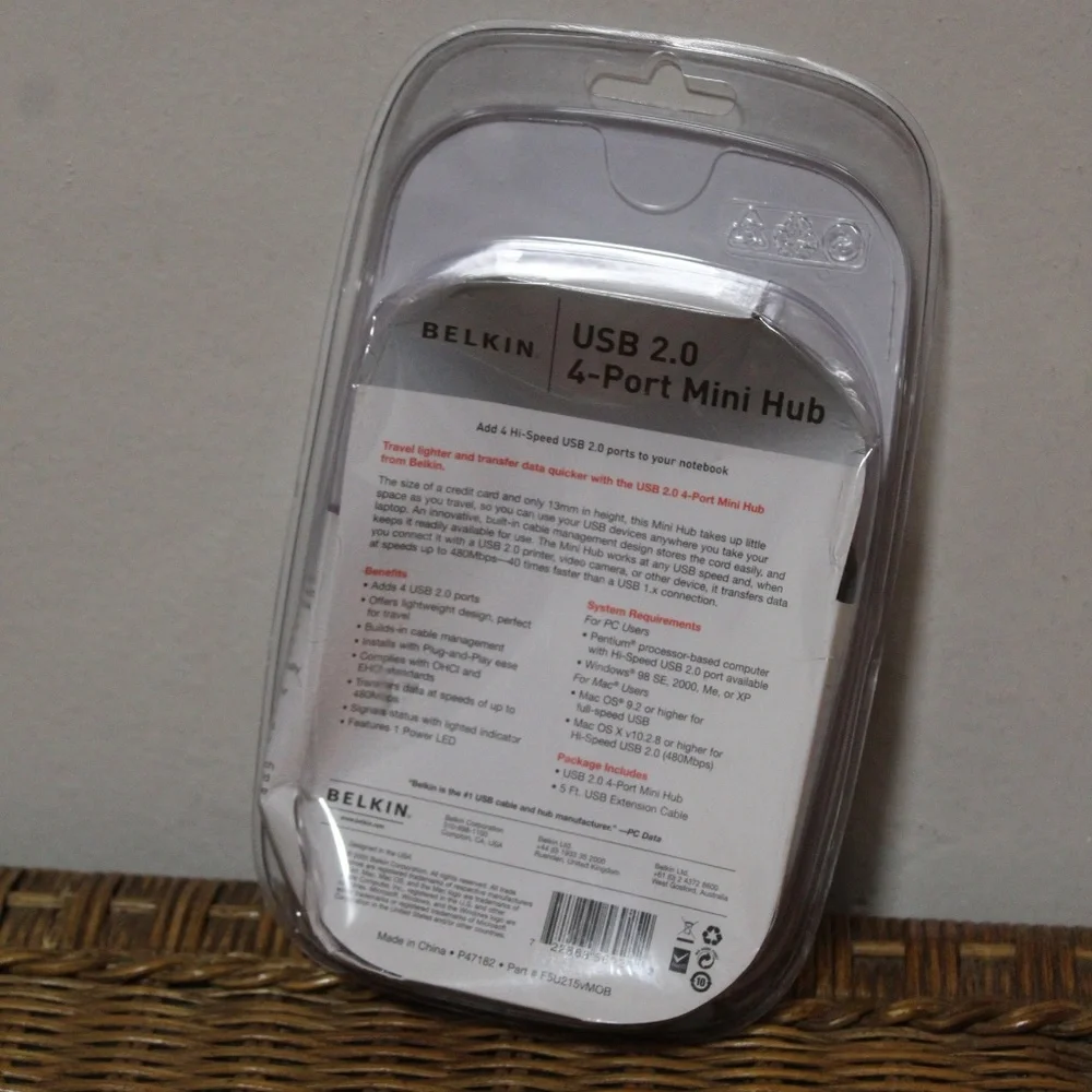 Belkin USB 2.0 4-port Mini Hub.